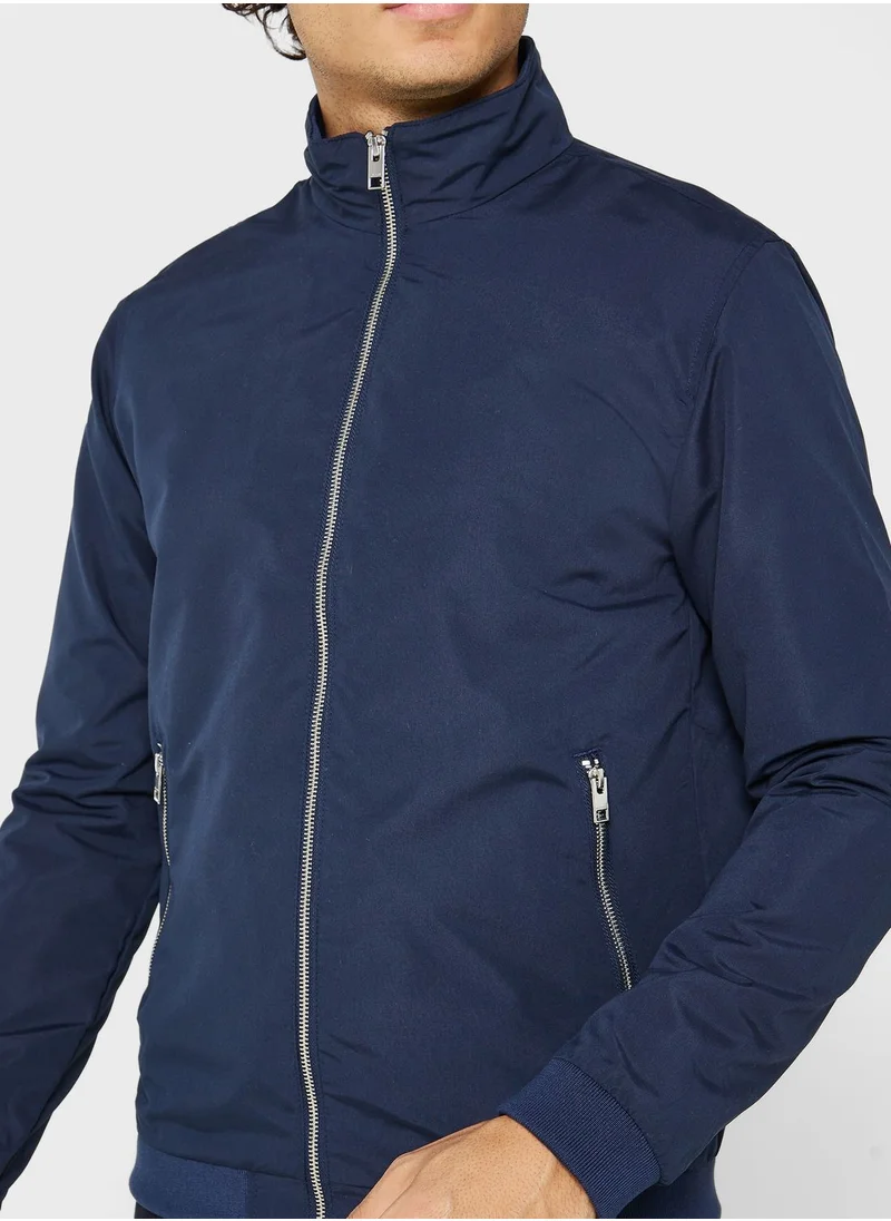 JACK & JONES Zippered Bomber Jacket