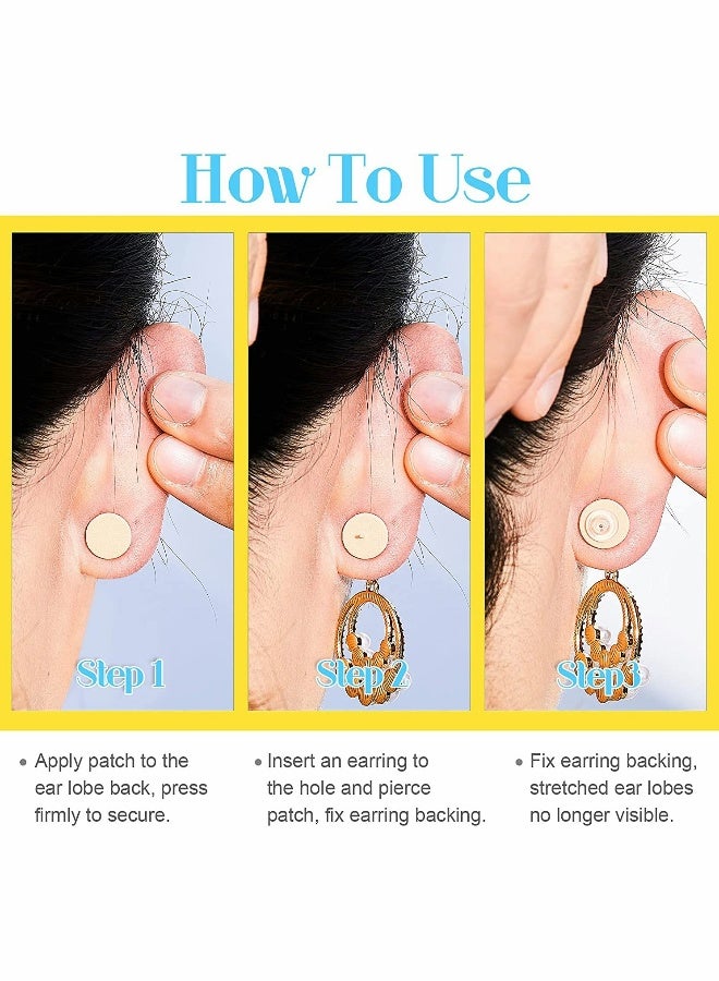Earring Support Patches 300 Pieces Earring Lifters and Earring Backs for Support Pads Earrings Waterproof Lifting Patches Ear Lobe Support Backs - Image 3