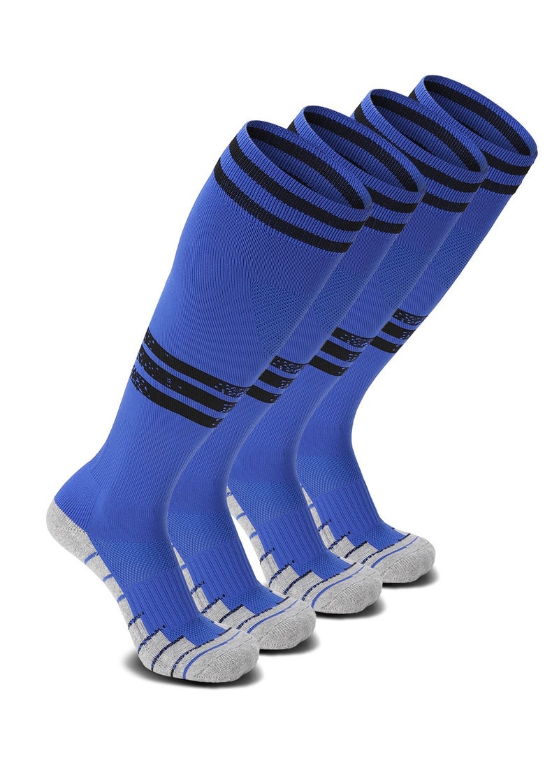 جناح السماء جوارب بيسبول رجالية وكرة قدم وكرة لينة وجوارب طويلة حتى الركبة للجنسين جوارب رياضية لكرة القدم 1/2/3/4 أزواج للشباب والبالغين والرجال والنساء - Image 1