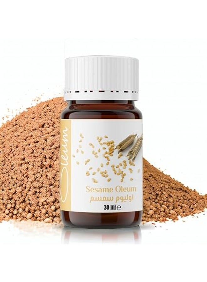 زيت سمسم أوليوم - 30 مل - نقي وطبيعي 100% - واقي طبيعي ومغذي فائق للبشرة والشعر - جودة ممتازة.