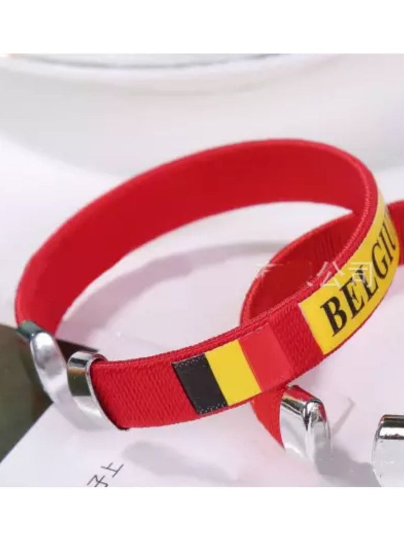 Wristbands Belgium National Flag Bracelet 2022 Qatar World Cup Football Team Cheer Props