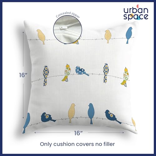 Urban Space Decorative Cotton 200 TC Cushion Cover Set Of 5, 16 Inch X 16 Inch Cushion Covers For Sofa, Bedroom, Living Room (High Garden Red, Cushion Cover 40Cm X 40Cm, Set Of 5) - Image 4