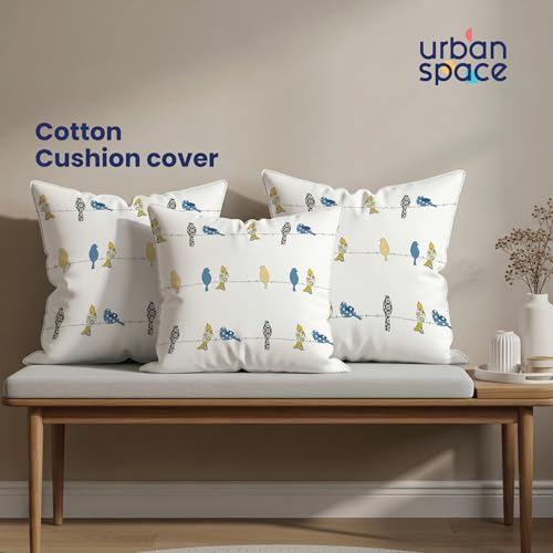 Urban Space Decorative Cotton 200 TC Cushion Cover Set Of 5, 16 Inch X 16 Inch Cushion Covers For Sofa, Bedroom, Living Room (High Garden Red, Cushion Cover 40Cm X 40Cm, Set Of 5) - Image 3