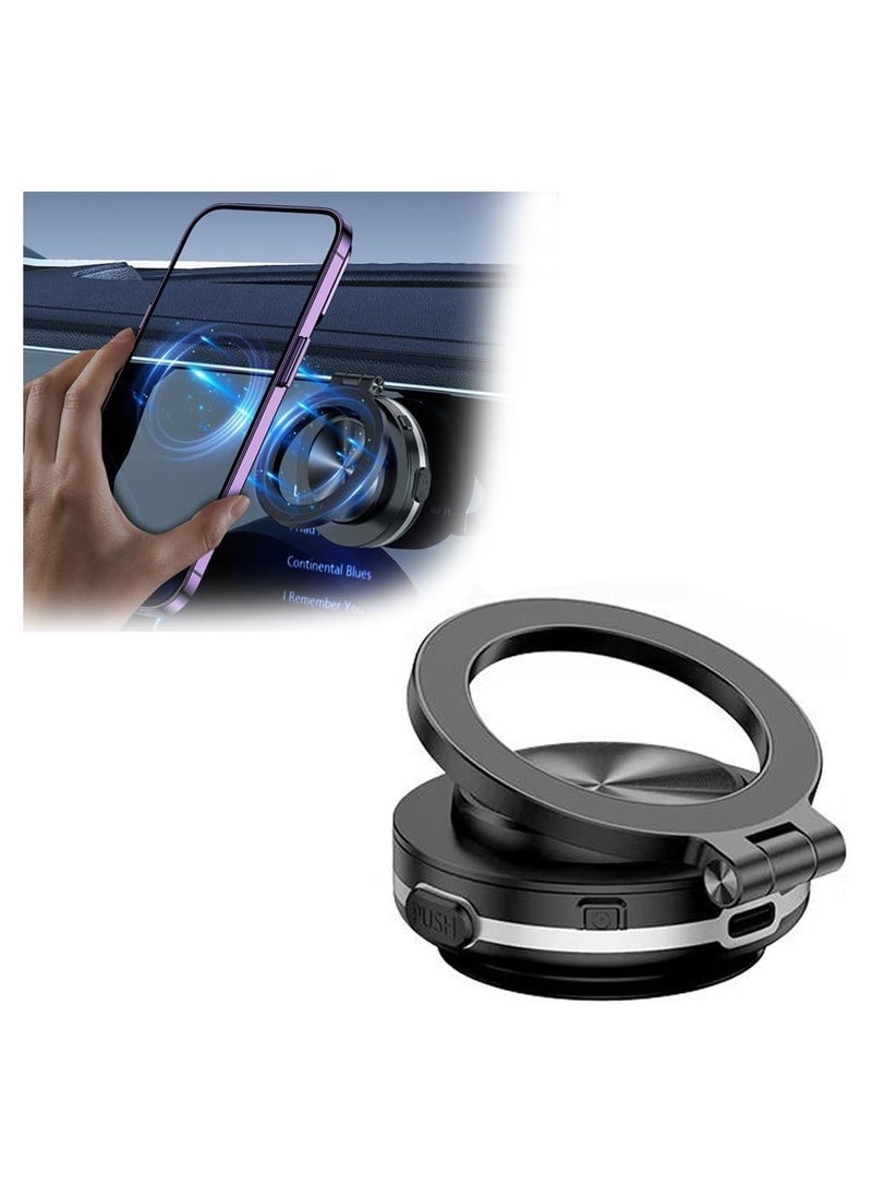 YJS 2024 Electric Vacuum Magnetic Phone Mount – Strong Magnetic Car Phone Holder with 360° Rotation, Powerful Suction Cup for Dashboard, Windshield, Kitchen, Mirror, Gym, Shower & All Smooth Surfaces - Image 1