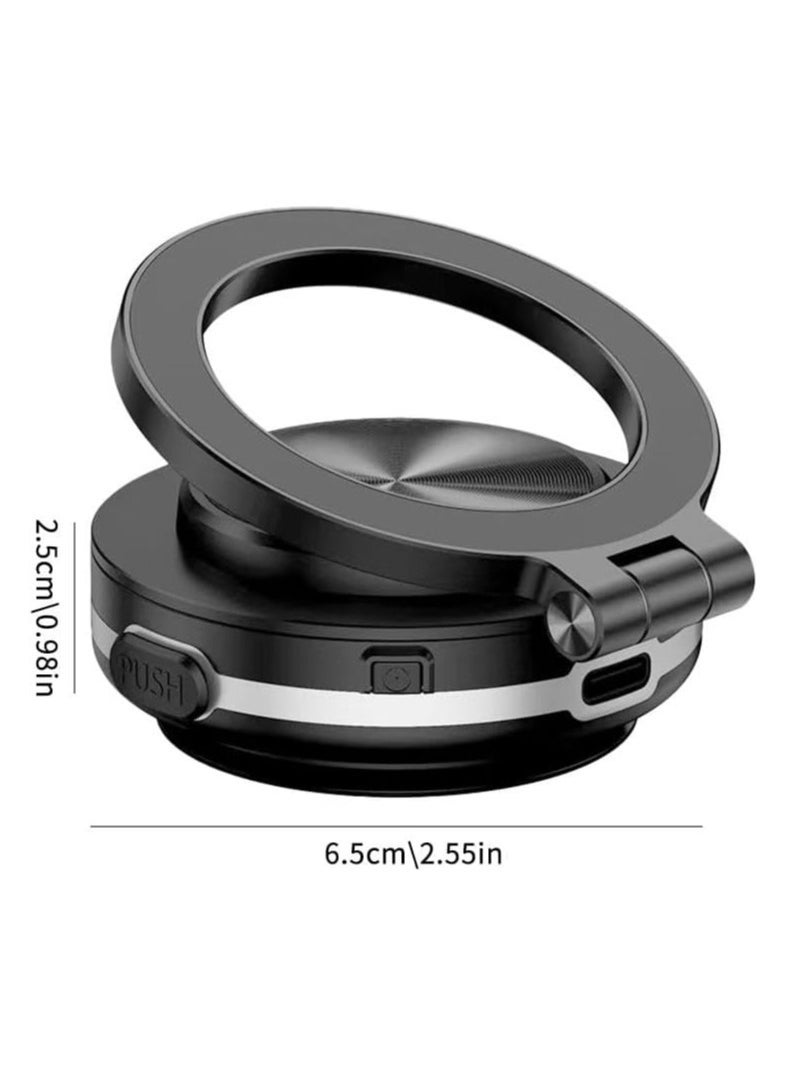 YJS 2024 Electric Vacuum Magnetic Phone Mount – Strong Magnetic Car Phone Holder with 360° Rotation, Powerful Suction Cup for Dashboard, Windshield, Kitchen, Mirror, Gym, Shower & All Smooth Surfaces - Image 2