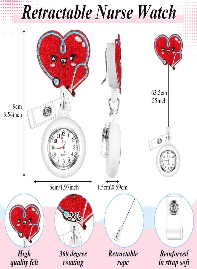 Dansydaisy 3 Set Nurse Watch Glow in the Dark Nursing Watch Clip on Nursing Pocket Badge Fob Pocket Nurse Week Graduation Gifts for Appreciation Gifts - Image 2