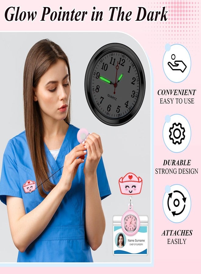 Dansydaisy 3 Set Nurse Watch Glow in the Dark Nursing Watch Clip on Nursing Pocket Badge Fob Pocket Nurse Week Graduation Gifts for Appreciation Gifts - Image 3