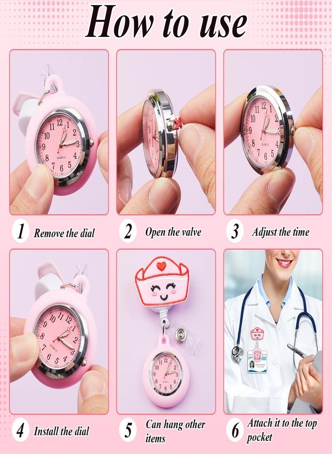 Dansydaisy 3 Set Nurse Watch Glow in the Dark Nursing Watch Clip on Nursing Pocket Badge Fob Pocket Nurse Week Graduation Gifts for Appreciation Gifts - Image 4