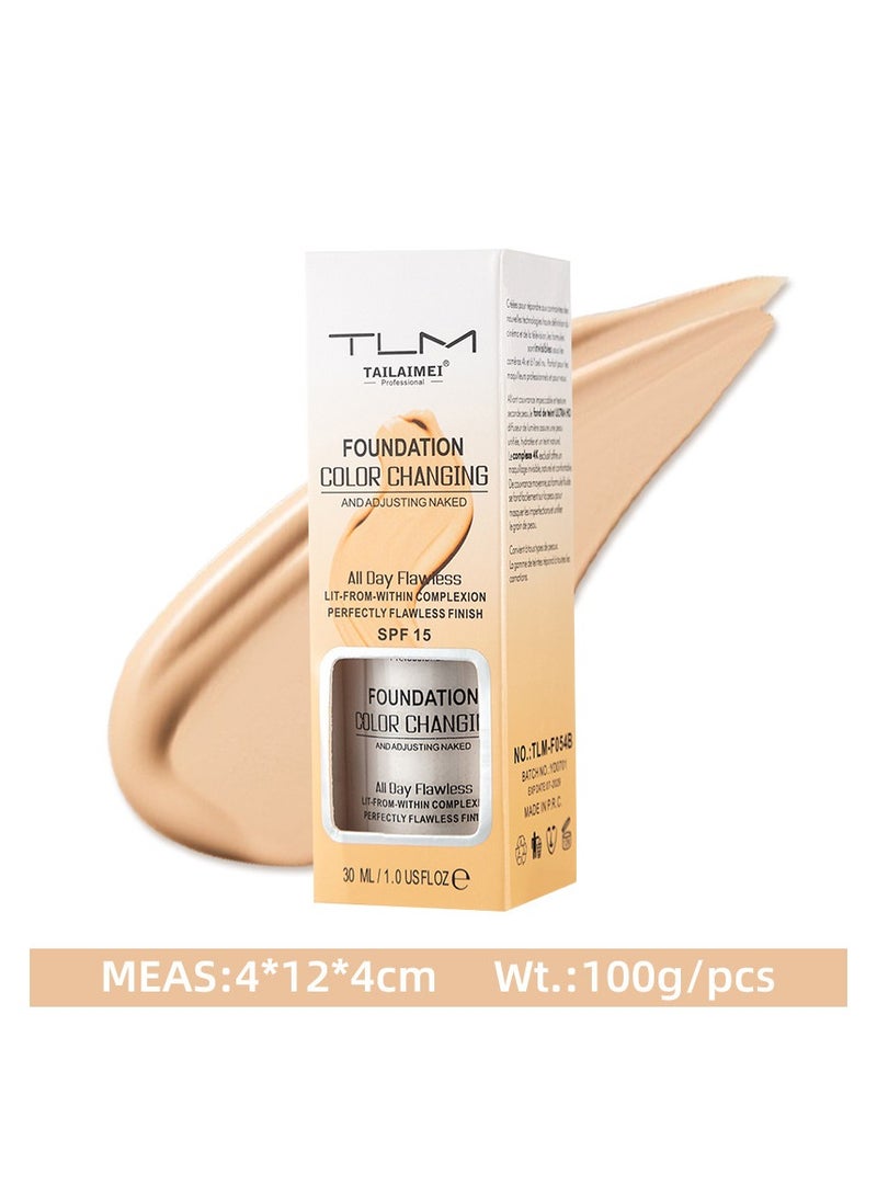 تي إل إم تغيير اللون Tlm Foundation، SPF15، النهاية الكاملة طوال اليوم، 30 مل - Image 1