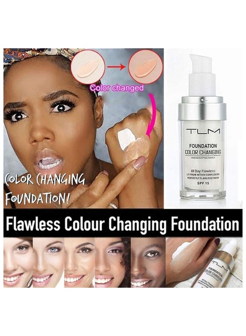 تي إل إم تغيير اللون Tlm Foundation، SPF15، النهاية الكاملة طوال اليوم، 30 مل - Image 2