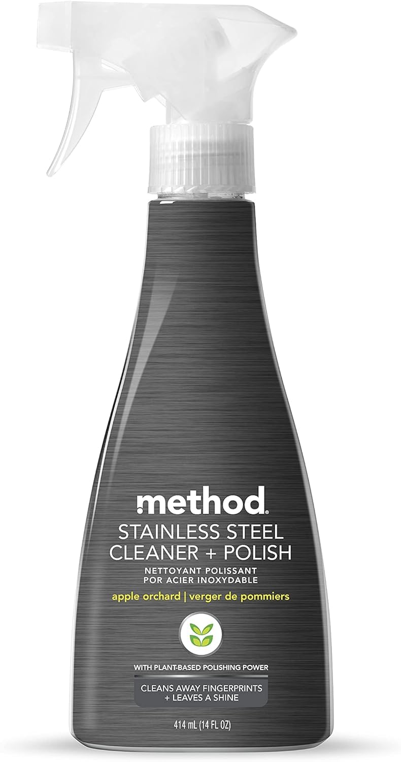 Method Stainless Steel Cleaner + Polish 14 oz Wood Polish, 14 oz. Bundle, 2 ct. - Image 2