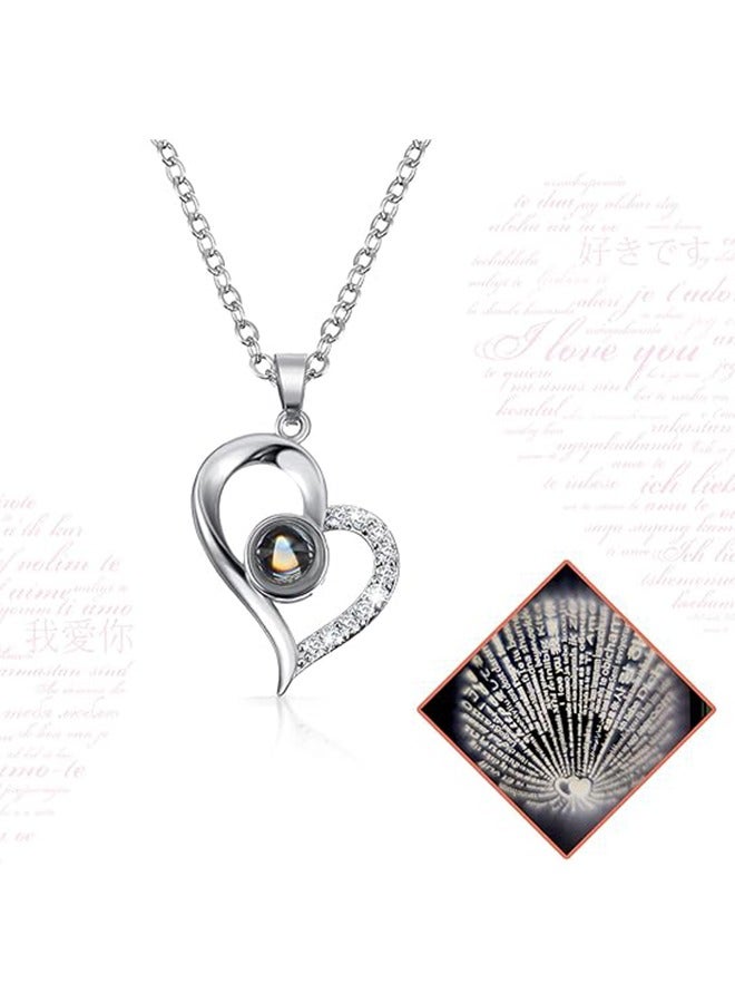 يلا جوي صندوق هدايا زهور محفوظة مع قلادة - وردة حمراء دائمة مع قلادة "أحبك" للأم/الابنة/الصديقة/الزوجة في ذكرى الزواج/الزفاف/عيد الميلاد (أحمر) - Image 3