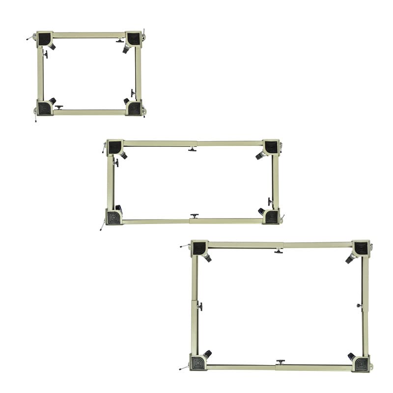 RISSACHI Heavy Duty Adjustable Wheeled Metal Stand for Top/Front Load Washing Machine, Refrigerator, Dishwasher, and Cooler 200 kgs Weight Capacity (Min. 16.6 X 20 inches, Max 26 X 31.5 inches) White - Image 2