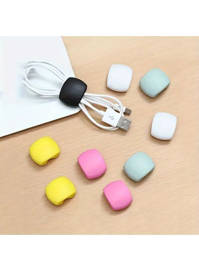 10 Random Color Cable Organizing Clips Set of 10 Sturdy Plastic - Image 3