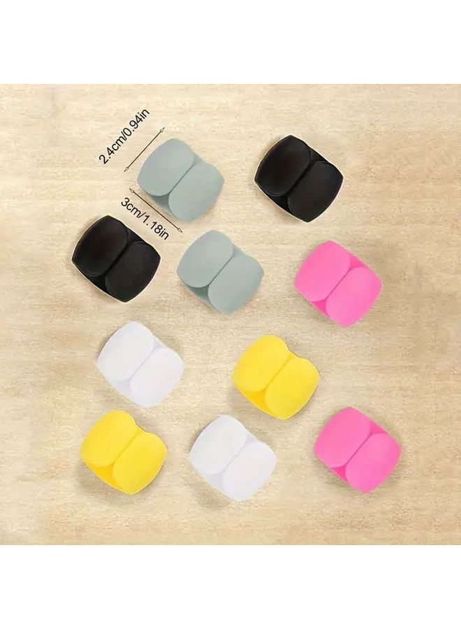 10 Random Color Cable Organizing Clips Set of 10 Sturdy Plastic - Image 2