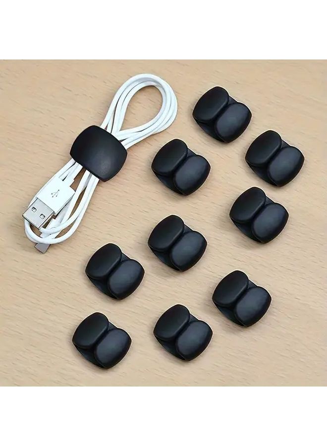 10 Random Color Cable Organizing Clips Set of 10 Sturdy Plastic - Image 5