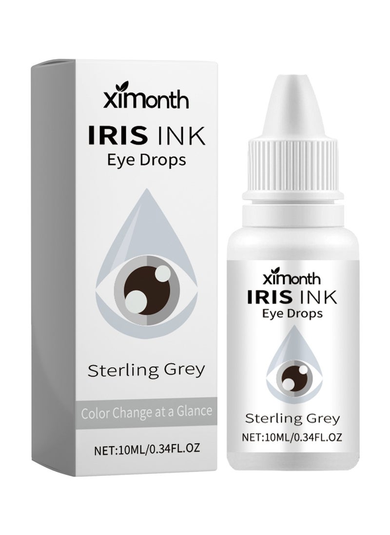 Eye Color Changing Drops, Eye Drops for Natural Color Change, Color-Changing Eye Drops for Grey Eyes, Temporary Change Eye Color Drops (Gray 10ml)