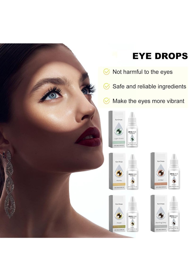 Eye Color Changing Drops, Eye Drops for Natural Color Change, Color-Changing Eye Drops for Grey Eyes, Temporary Change Eye Color Drops (Gray 10ml)