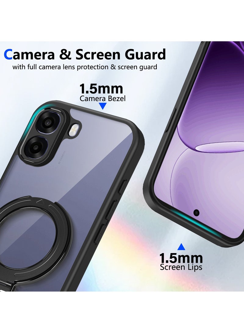 عام حافظة بحامل لجهاز VIVO V70، غطاء واقٍ لكامل الجسم مضاد للصدمات مع حامل ثابت. - Image 4