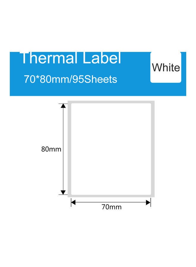 NIBEMINENT Self-Adhesive Thermal Paper Roll White - Image 3