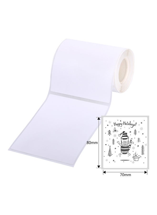 NIBEMINENT Self-Adhesive Thermal Paper Roll White - Image 2