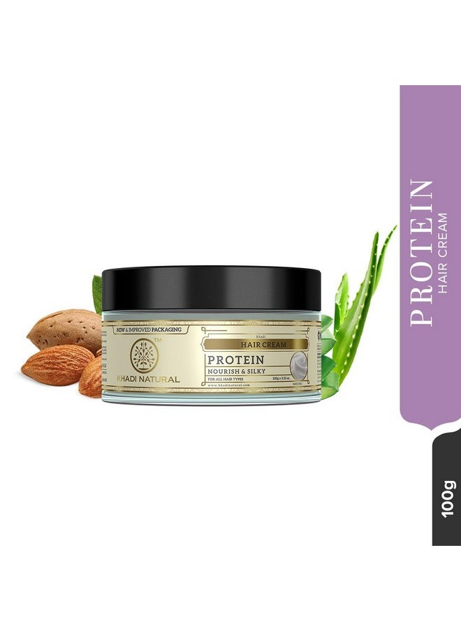 Khadi Natural Protein Hair Cream For Soft & Shiny Hair | Cream For Silky Hair | Natural Hair Cream For Dry Hair | Paraben & Silicone-Free | Suitable For All Hair Types| 150G  - Image 5