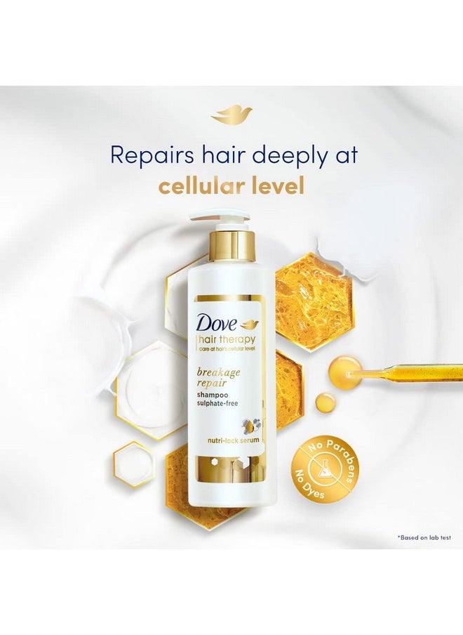 Dove - Hair Therapy Breakage Repair Sulphate-Free Shampoo, No Parabens & Dyes, With Nutri-Lock Serum, 380 Ml - Image 1