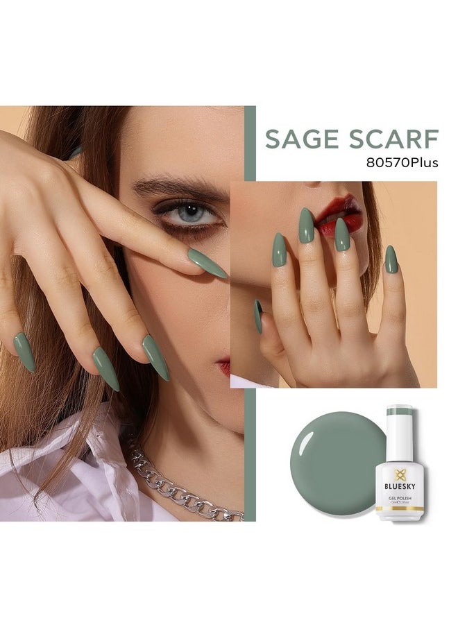 Bluesky Gel Polish Color Salon Single Bottle Gel Soak Off Manicure At Home,Long Lasting &Chip Resistant, Vegan, 15Ml 80570P/Sage Scarf  - Image 1