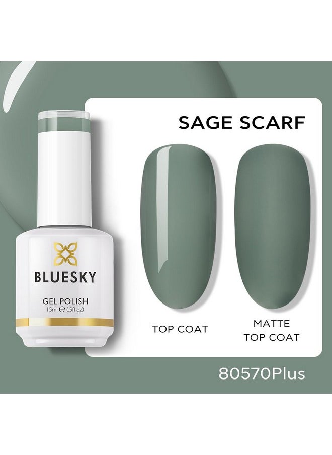 Bluesky Gel Polish Color Salon Single Bottle Gel Soak Off Manicure At Home,Long Lasting &Chip Resistant, Vegan, 15Ml 80570P/Sage Scarf  - Image 2
