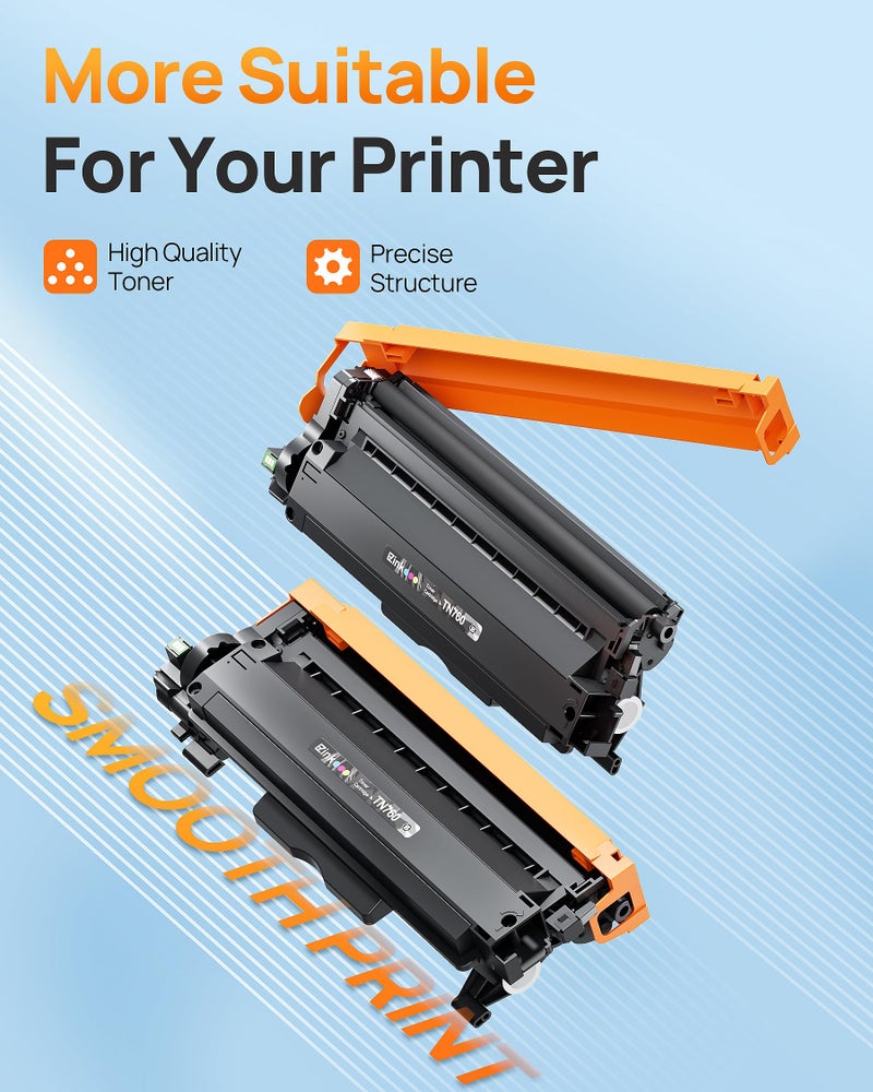 E-Z Ink TN760 Toner for Brother Printer Compatible for Brother TN-760 TN730 TN-730 Toner Cartridges to Use with MFC-L2710DW MFC-L2750DW HL-L2350DW HL-L2370DW HL-L2395DW L2390DW DCP-L2550DW (4 Black) - Image 5