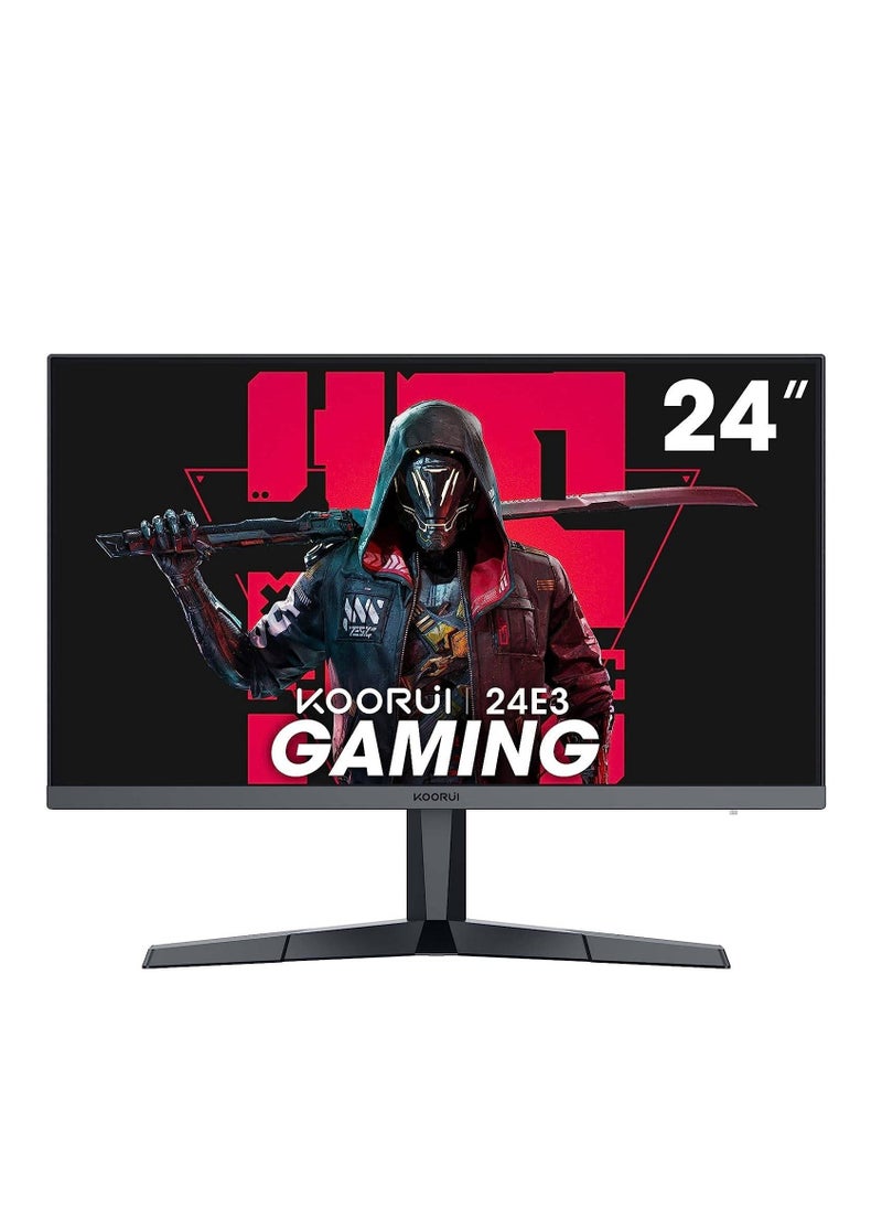 KOORUI - KOORUI 24E3 24" FHD IPS Gaming Monitor, Ultra Slim Frame, 165Hz Refresh Rate, 1ms Response Time, 99% sRGB, FreeSync (G-Sync Compatible) VESA Mountable, HDMI / DisplayPort, Black | 24E3 - Image 1