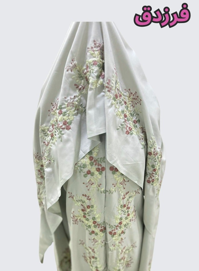 Farazdaq Women's prayer shawl, Light apple color, wide and comfortable, excellent cool material - Image 2