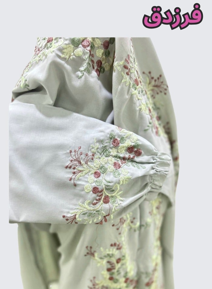 Farazdaq Women's prayer shawl, Light apple color, wide and comfortable, excellent cool material - Image 3