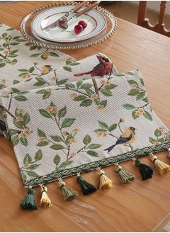 Generic American retro long table runner, tea table, table cloth and flag, light luxury jacquard embroidery long tablecloth 30*180cm  - Image 2