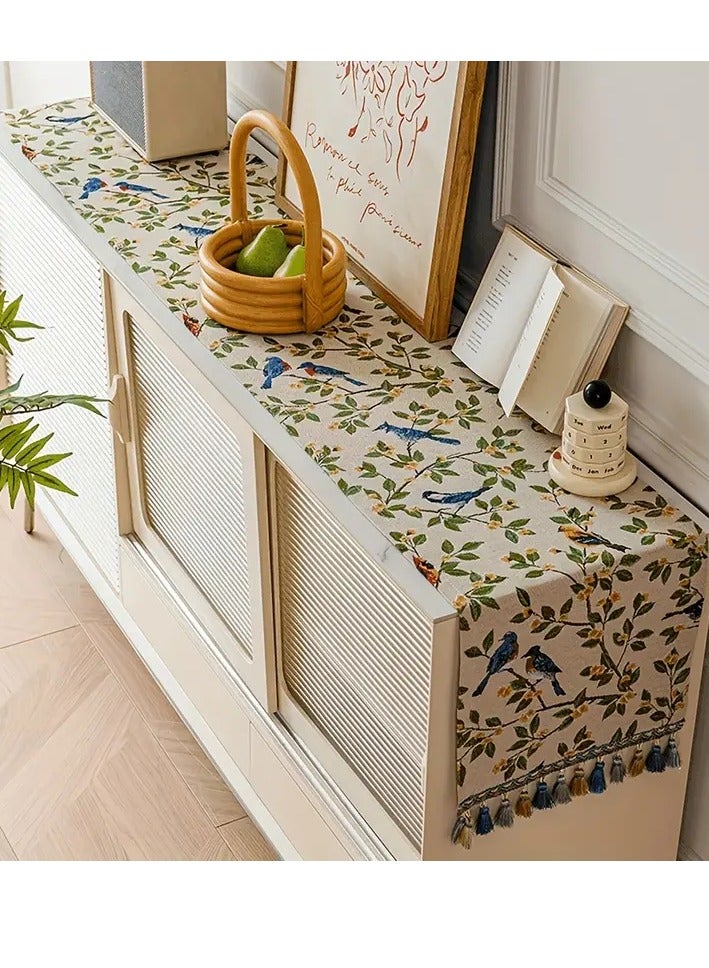 American retro long table runner, tea table, table cloth and flag, light luxury jacquard embroidery long tablecloth 30*180cm  - Image 5