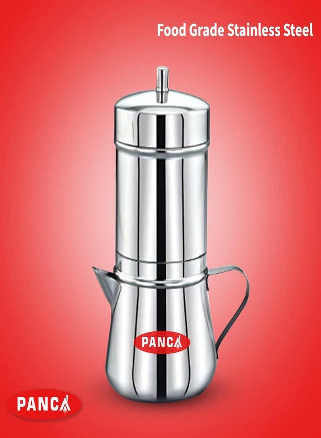 PANCA Stainless Steel Premium Filter Coffee Maker With Handle, Mocha Pot, 4-6 Cups, Large, 250ml (304 Grade SS) - Image 5