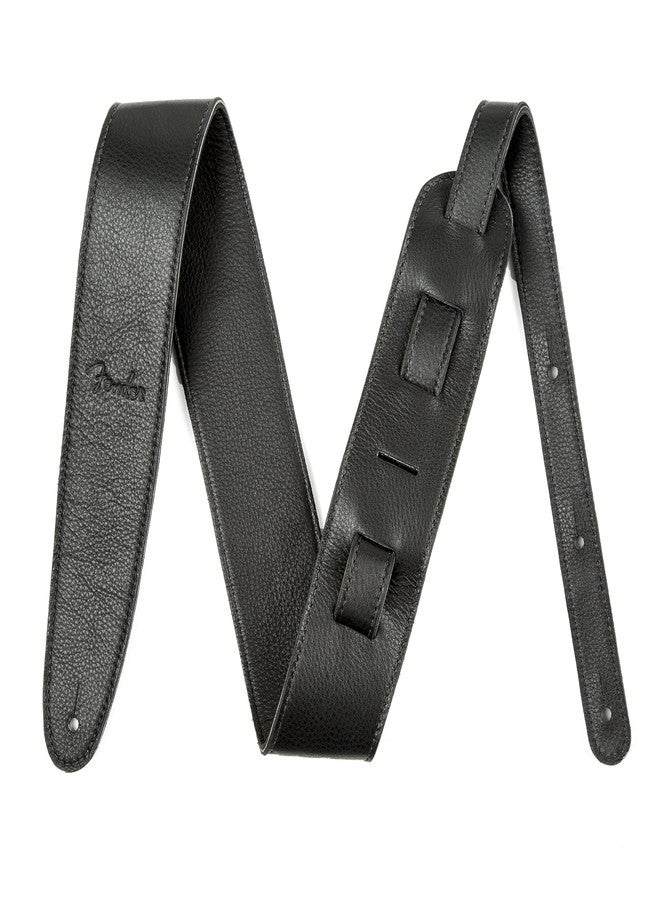 Fender Artisan Crafted Leather Guitar Strap, Guitar Accessories, 2.5in, Black - Image 1