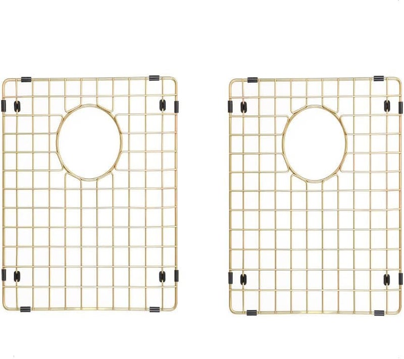 Starstar 50/50 Double Bowl Kitchen Sink Bottom Two Grids, Matte Gold 304 Stainless Steel (11.75 x 14) - Image 2