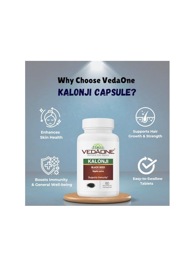 VEDAONE Kalonji Black Seed Supplement, 60 Veg Capsules - Image 3