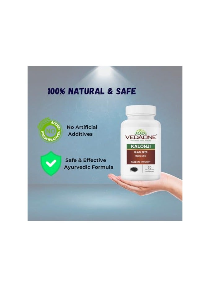 VEDAONE Kalonji Black Seed Supplement, 60 Veg Capsules - Image 4