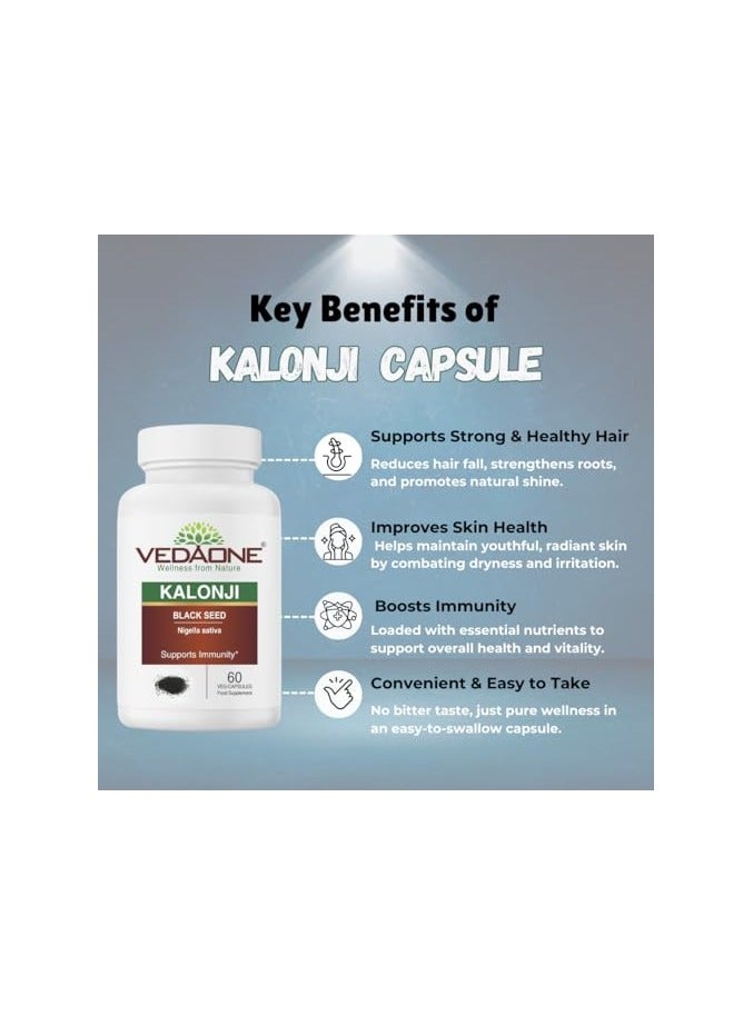 VEDAONE Kalonji Black Seed Supplement, 60 Veg Capsules - Image 5