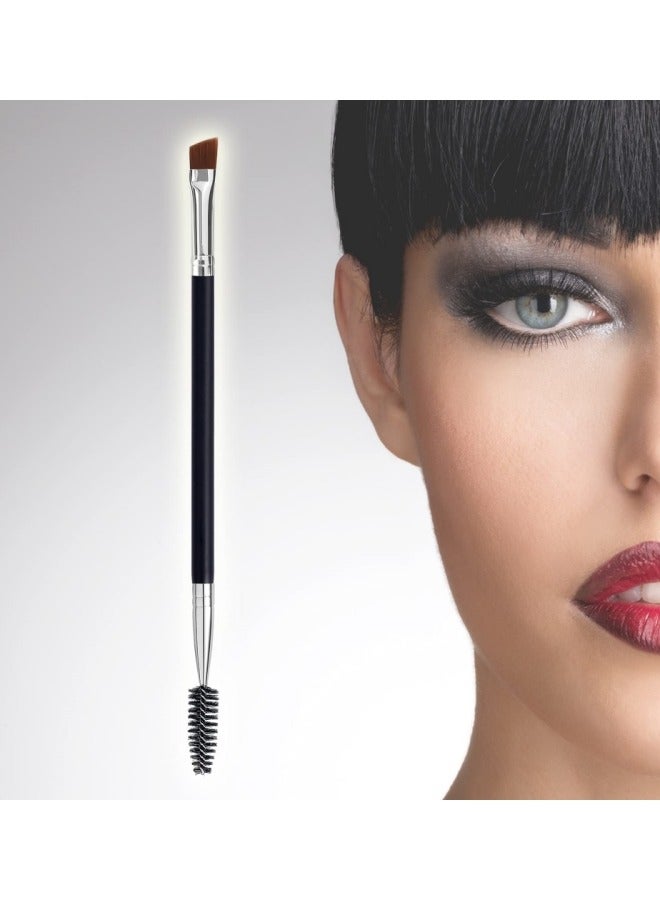 Double Eyebrow Brush, Slanted Eyebrow Brush and Spoolie Brush, Eyebrow Brush and Eyelash Comb Tool (Silver Color 1pc) - Image 5