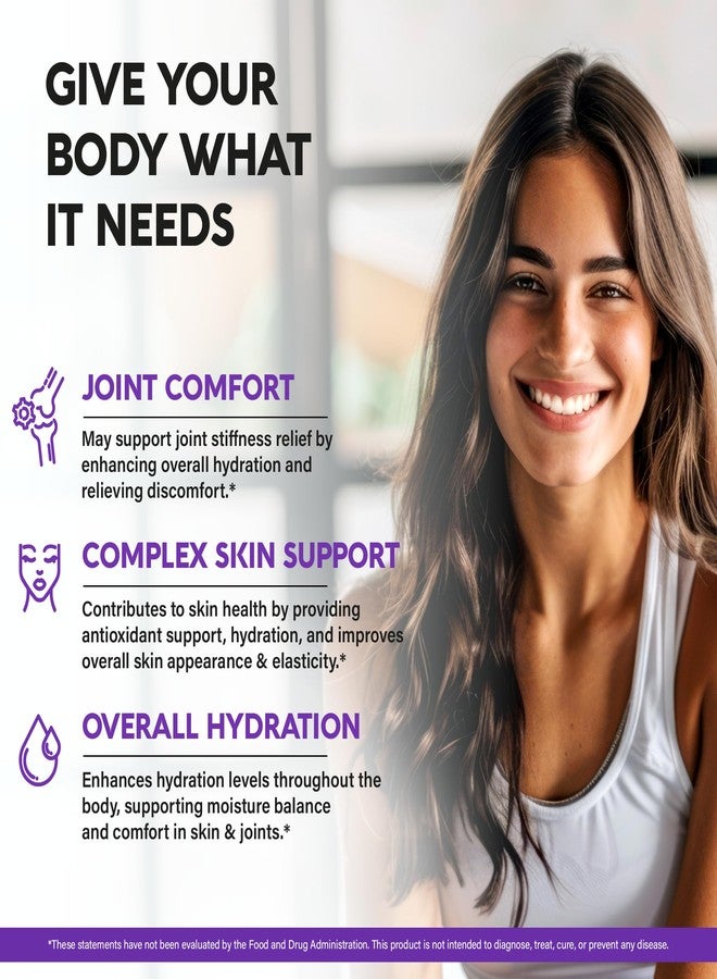 NUTRAHARMONY Hyaluronic Acid Supplements 1000 mg - Collagen | MSM | Boswellia | Vitamin D3, C & E - Hyaluronic Acid Capsules - Skin Hydratation & Joint Comfort Support - 7-in-1 Complex - Made in USA - 120 Capsules - Image 2