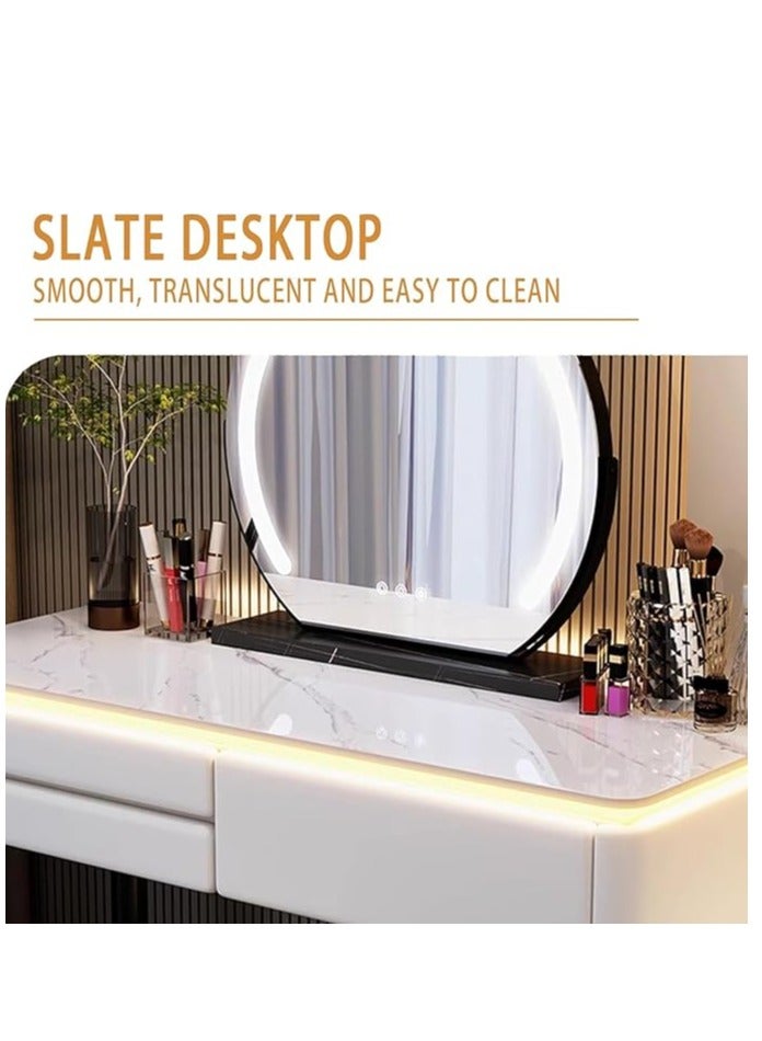 Cool Baby COOLBABY Elegant Modern Luminous Makeup Vanity Desk with LEDMirror and Stool  - Image 3