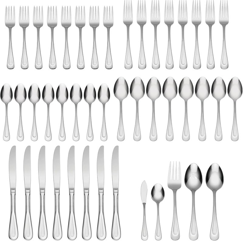 ONEIDA Satin Sand Dune Flatware, 45 Piece, Multi - Image 2