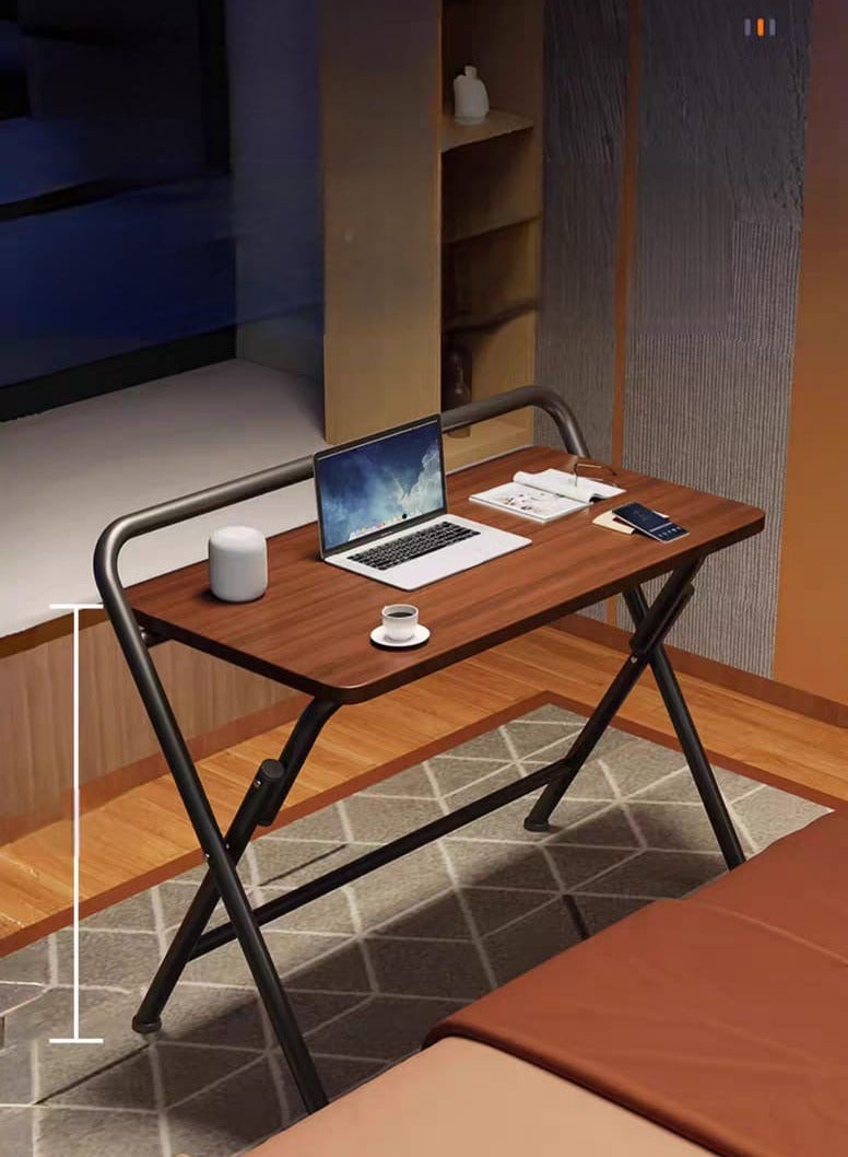 شي ون طاولة لابتوب قابلة للطي بتصميم ذكي من SHEE ONE | طاولة مكتب دراسة وعمل خشبية قابلة للفتح والتخزين | طاولة خفيفة الوزن للمذاكرة أو الكمبيوتر المحمول - المقاس: 80×40×75 سم - Image 2