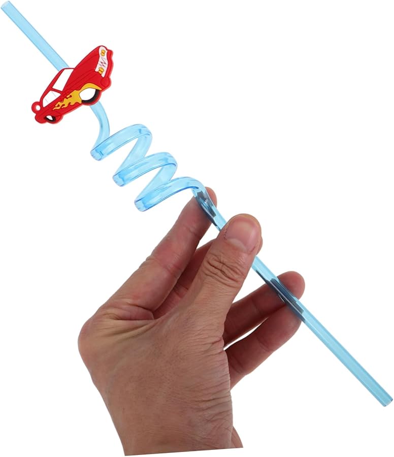 Reusable Race Car Straws 24 Pcs With Cleaning Brushes For Kids Birthday Party - Image 4