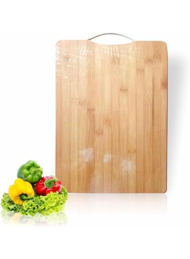 سكاي تاتش طقم مقاسات لوح تقديم تقطيع من خشب الخيزران مع مقبض من الفولاذ المقاوم للصدأ مناسب للحوم والخضروات والجبن "20*30 24*34 30*40 سم" - Image 3