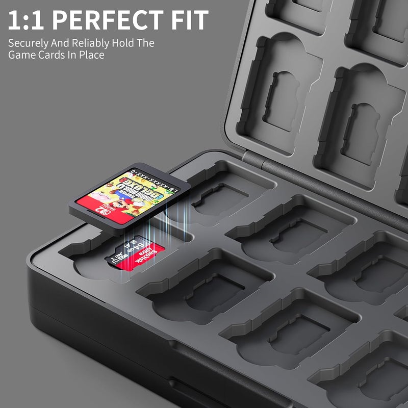 FANPL Game Case Holder for Nintendo Switch 2 (2025), 40 Game Card and 40 Micro SD Card Slots Portable Storage Case for Switch 2, Cartridge Box with Hard Shell & Soft Liner - Image 3