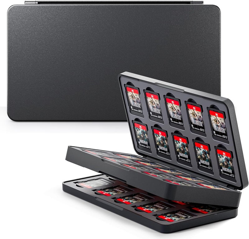 FANPL Game Case Holder for Nintendo Switch 2 (2025), 40 Game Card and 40 Micro SD Card Slots Portable Storage Case for Switch 2, Cartridge Box with Hard Shell & Soft Liner - Image 1